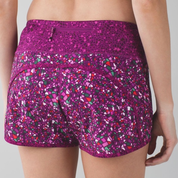 Lululemon Run Times Short Paradise Camo Multi / Paradise Geo Regal Plum Multi, S - Picture 1 of 7